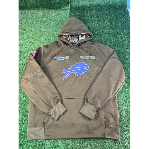 Nike Other - Nike Buffalo Bills NFL Onfield Apparel Hoodie XL Green Camo Salute To Service
